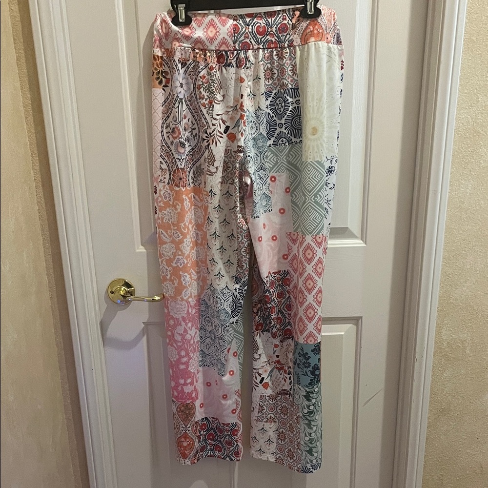 Women's Patchwork Wide Leg Pants - image 2